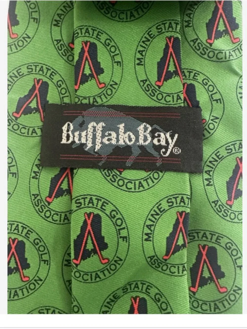 MAINE STATE GOLF ASSOC Neck Tie NIB Green